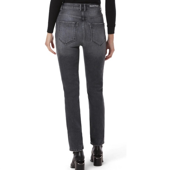 NEW FAVORITE DAUGHTER GRAY DISTRESSED STRAIGHT LEG JEANS - Picture 6 of 8